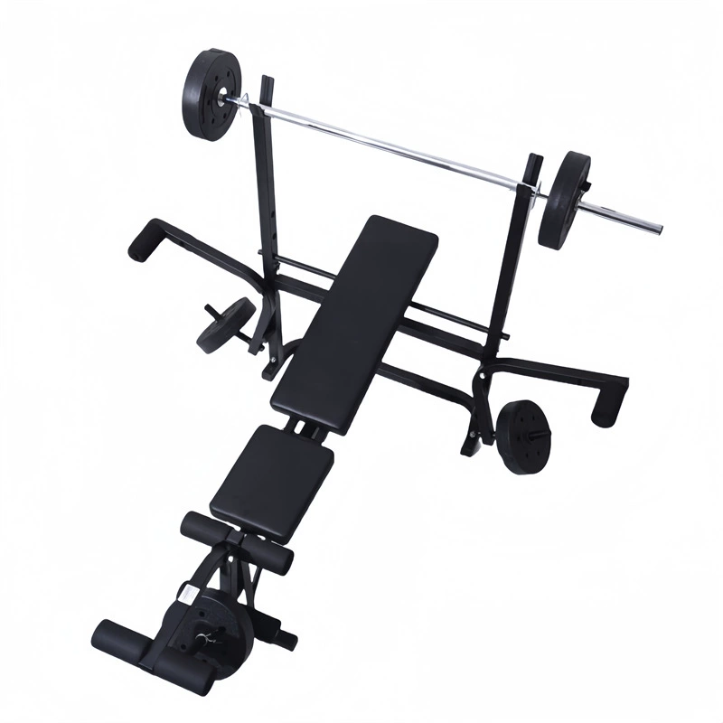 Multi-function weight bench press, home barbell rack, squat rack, fitness equipment for indoor strength training