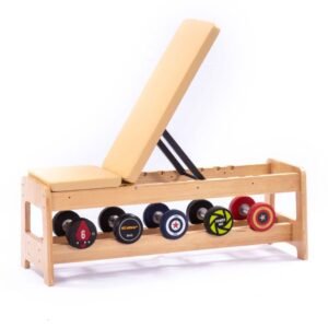 Solid Wood Dumbbell Bench Home Fitness Equipment Sit-Up Assistant Multi-Function Weight Training Fly and Bench Press Chair