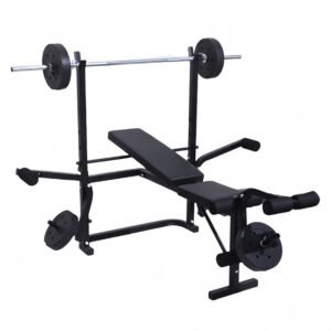 Multi-function weight bench press, home barbell rack, squat rack, fitness equipment for indoor strength training